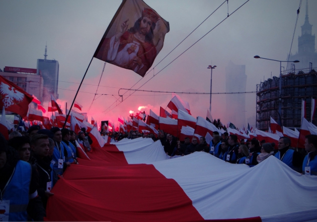 Марш независимости в Варшаве. 11 ноября 2018 года. Источник: wikimedia.org