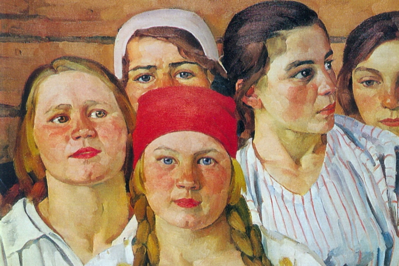 Константин Юон. Подмосковная молодёжь. Лигачёво. 1926
