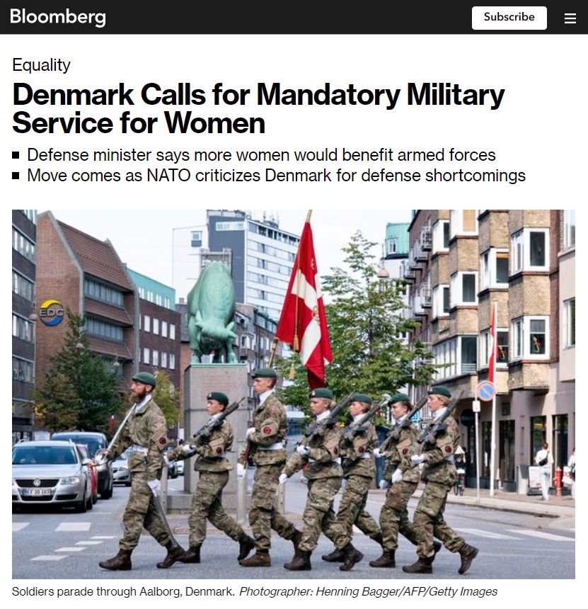 Датские солдаты, скриншот с сайта Bloomberg