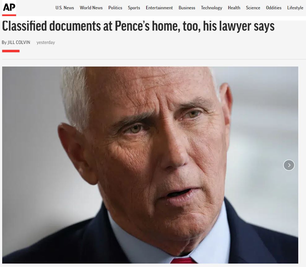 Майк Пенс, скриншот с сайта Associated Press
