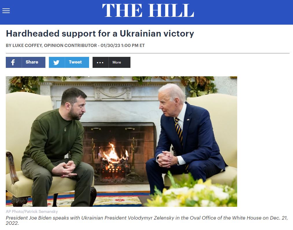 Владимир Зеленский и Джо Байден, скриншот с сайта The Hill