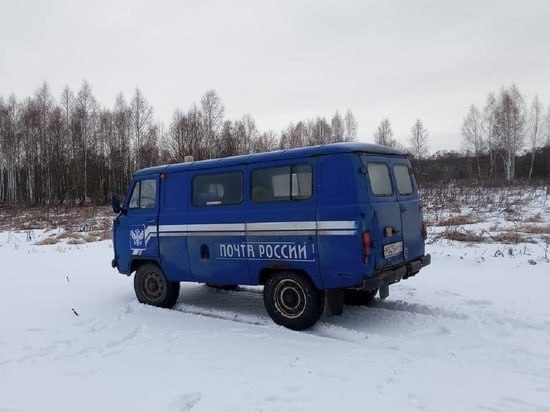 Угнанный почтовый фургон обнаружен в лесу рядом с посёлком.  Фото пресс-службы прокуратуры Калужской области.