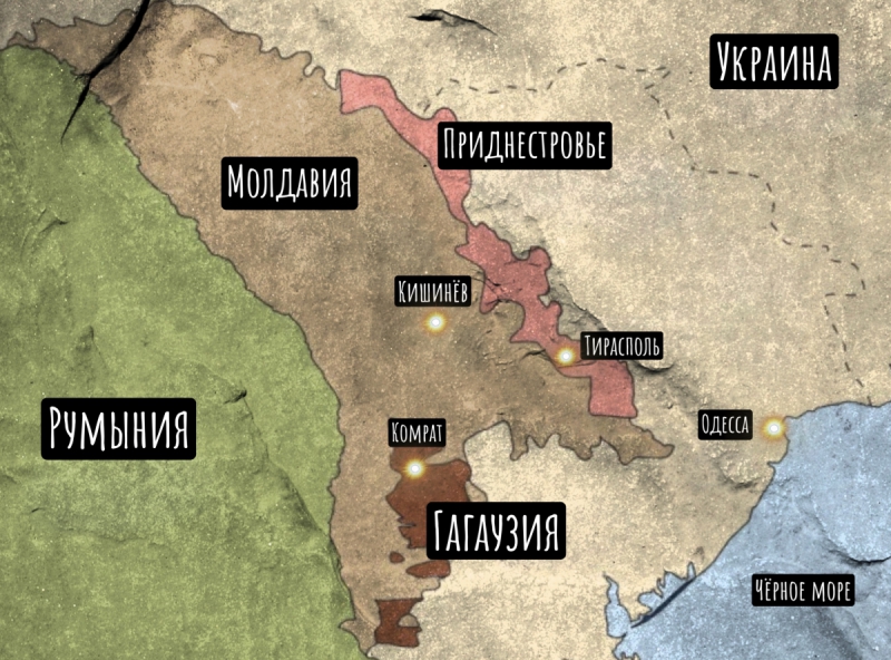 Карта Приднестровья. Иллюстрация: ИА REX