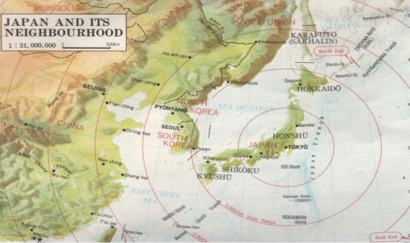 Образчик картографической агрессии в «Полном атласе Японии», 1982 г.