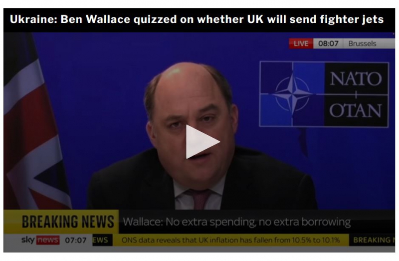 Бен Уоллес, скриншот трансляции телеканала Sky News