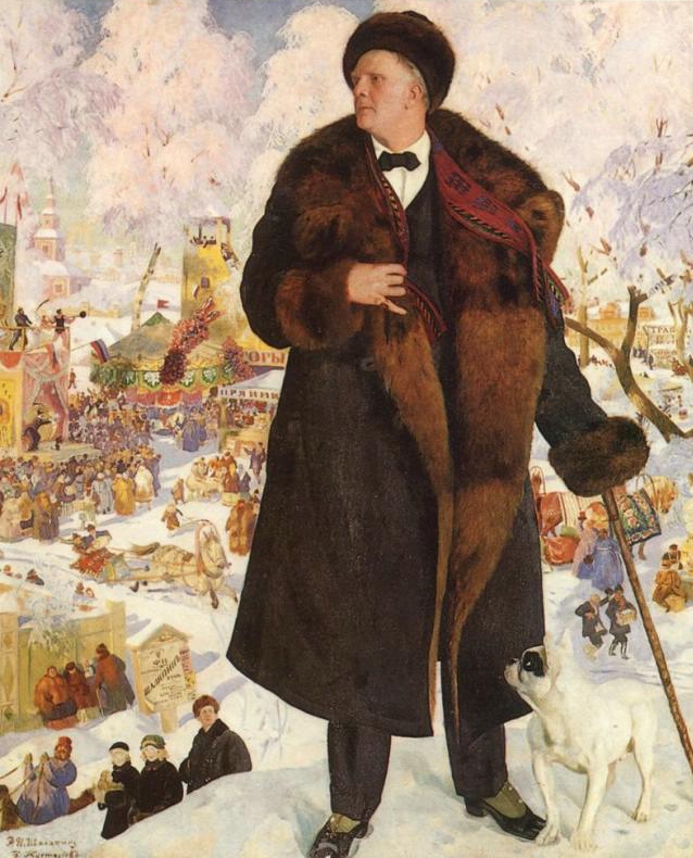 Б. М. Кустодиев. Портрет Ф. И. Шаляпина, 1921 г.