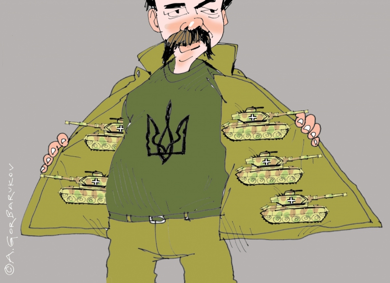 Вооружение для Украины. Иллюстрация: Александр Горбаруков