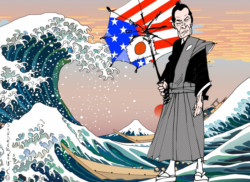 США и Япония. Иллюстрация: Александр Горбаруков