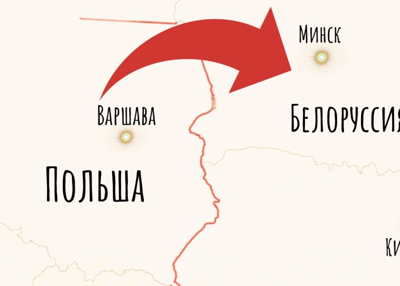 Карта Польши и Белоруссии. Иллюстрация: REX