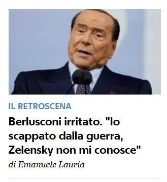 Сильвио Берлускони. Скриншот итальянской газеты La Repubblica.