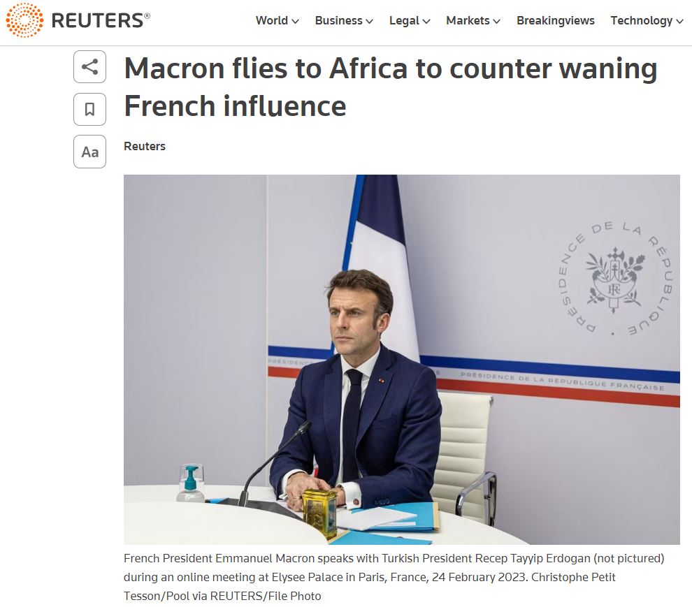 Эммануэль Макрон, скриншот с сайта Reuters