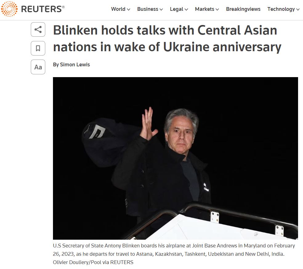 Энтони Блинкен, скриншот с сайта Reuters