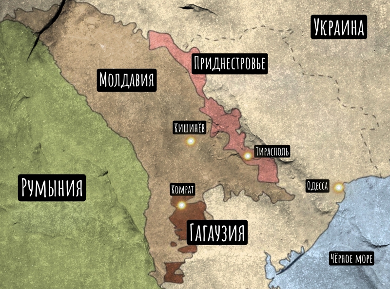 Молдавия на карте. Иллюстрация: ИА REX