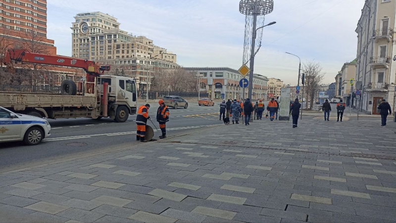 Проверка на улице Якиманка в Москве. Фото REX