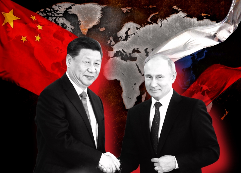 Путин и Си Цзиньпинь. Иллюстрация: REX