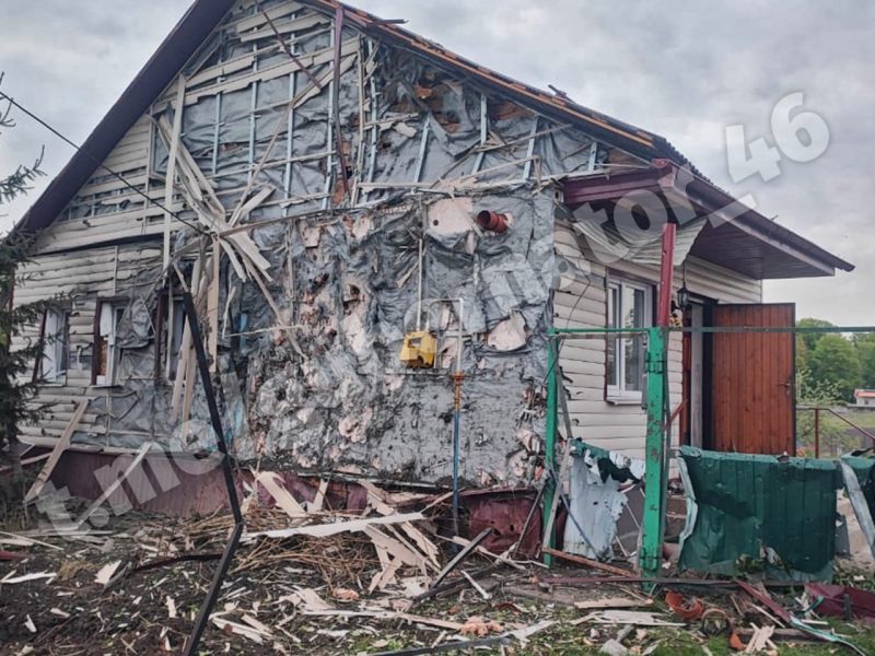 Разрушенный дом под Курском. Фото: Telegram-канал Старовойта.