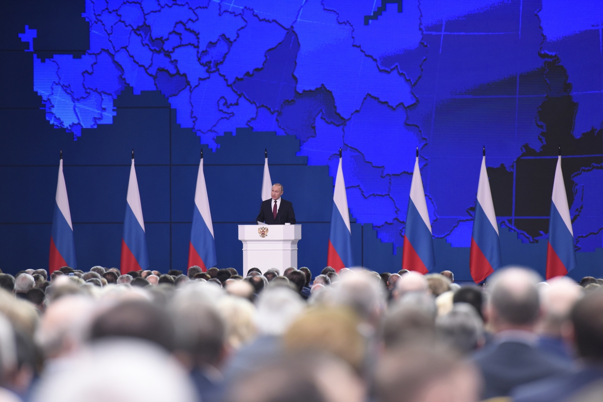 Обращение президента. Фото: Дарья Ильина © REX 