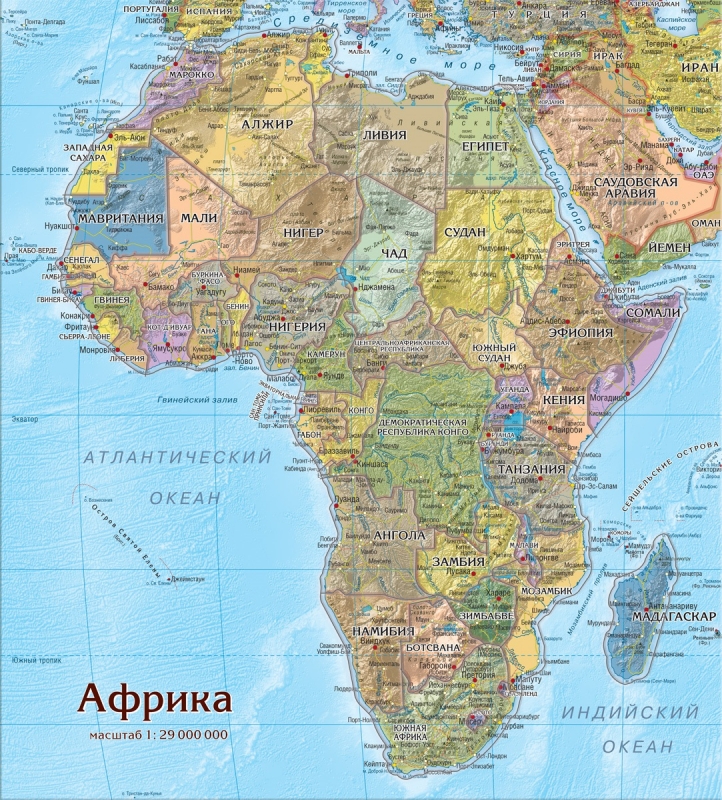 Африка, карта. Фото: REX