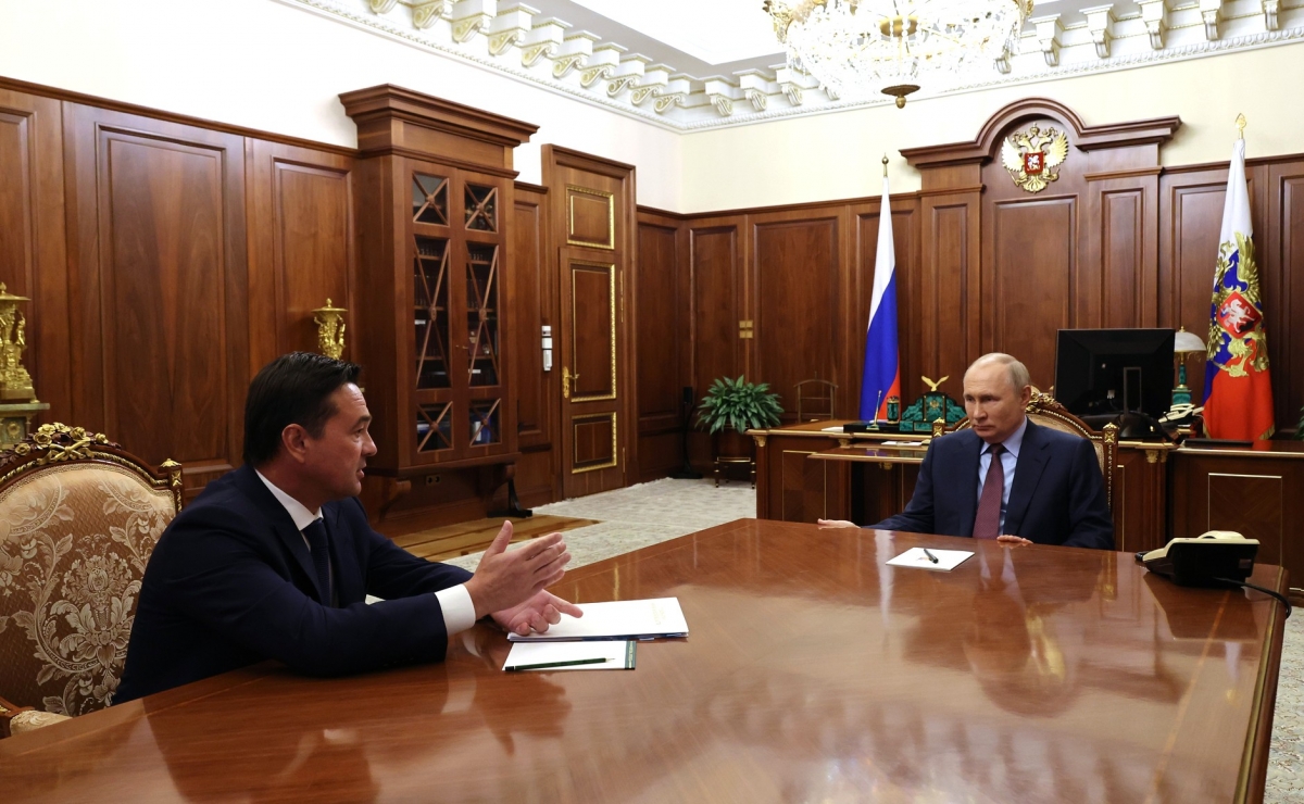 Встреча Владимира Путина и Андрея Воробьёва. Фото: пресс-служба Кремля