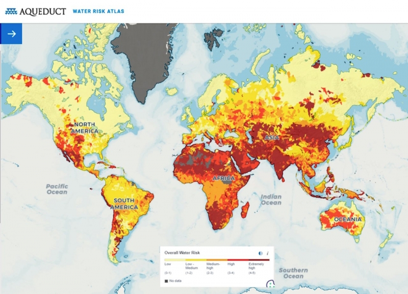      a Water risk atlas AQUEDUC.