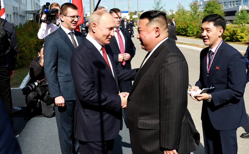 Встреча Владимира Путина и Ким Чен Ына на космодроме «Восточный». Фото: kremlin.ru