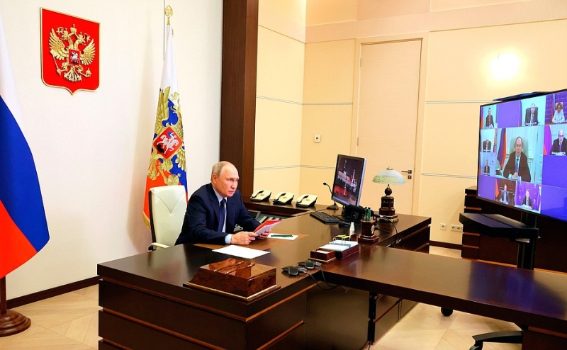Владимир Путин. Видеосовещание. Фото: kremlin.ru