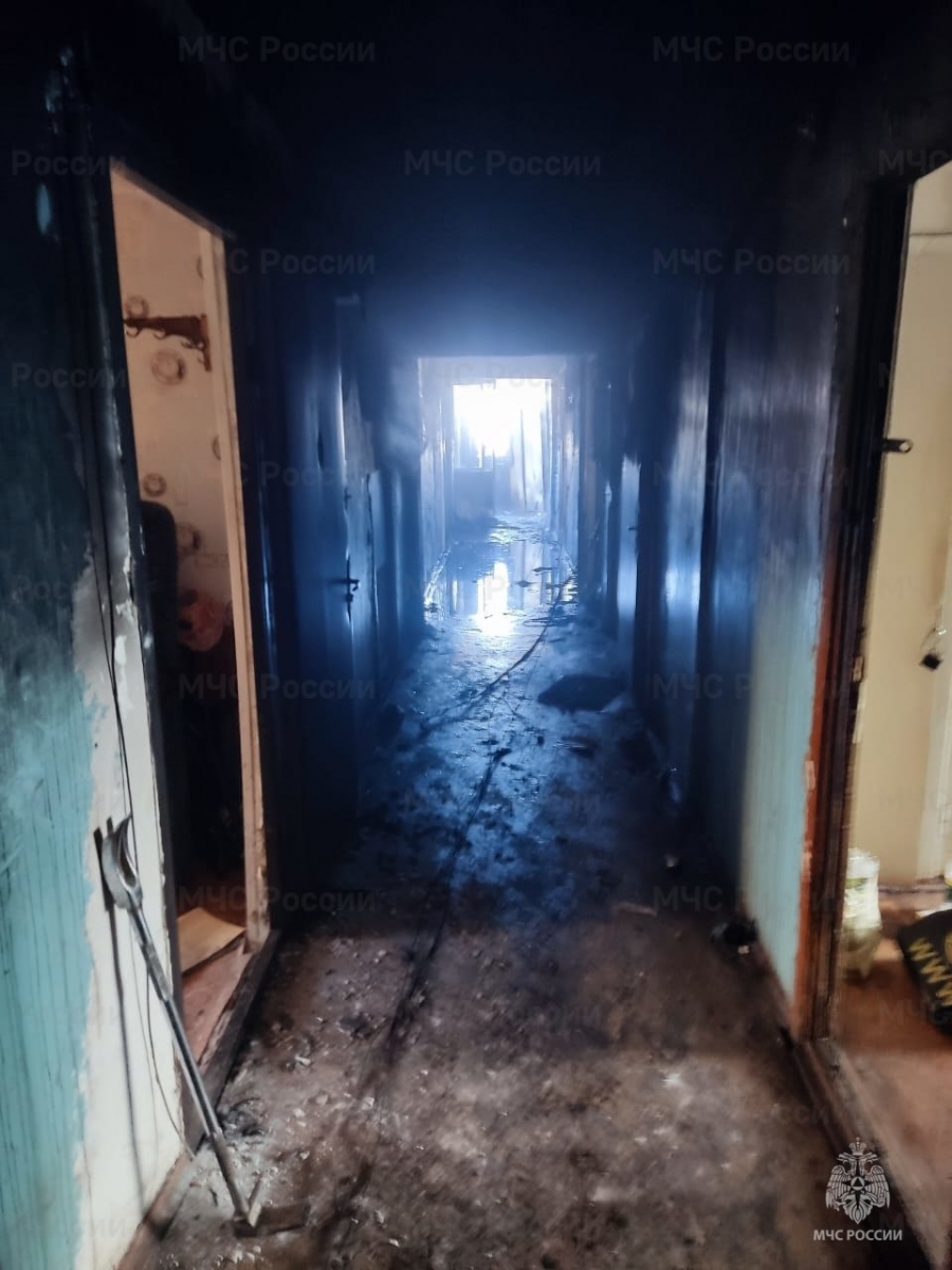 В общежитии калужского посёлка Куровской произошёл пожар, есть жертвы