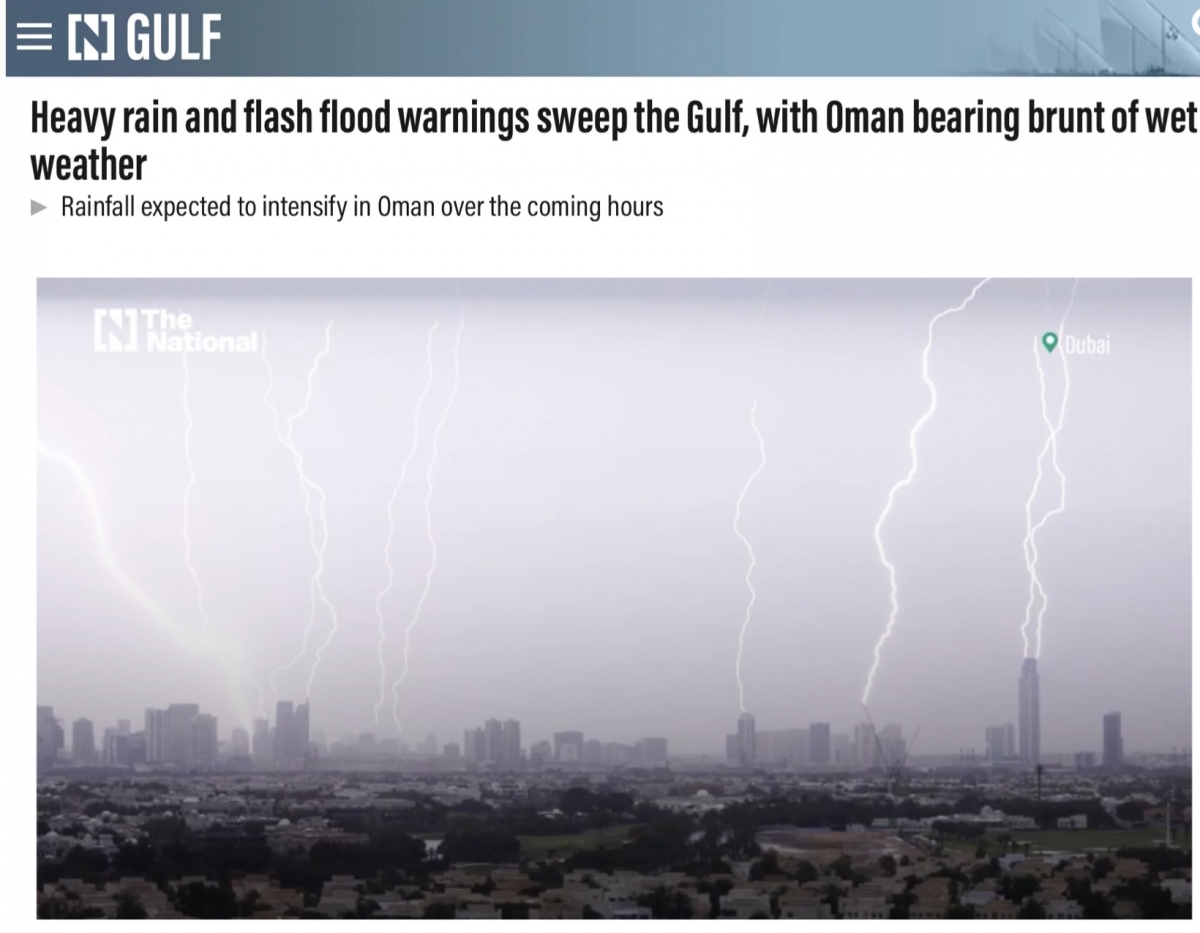 Шторм обрушился на страны Персидского залива, затопило Дубай, в Катаре ждут град