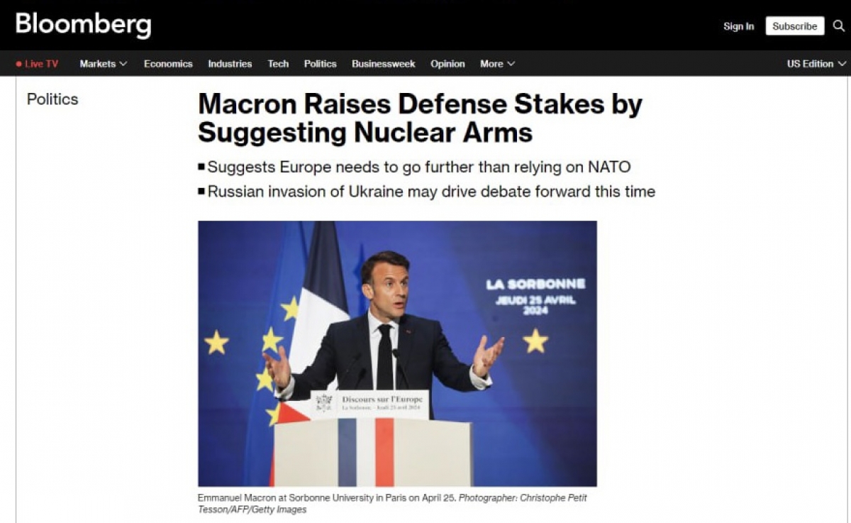 Макрон повысил ставки в призыве создать ядерный щит Европы