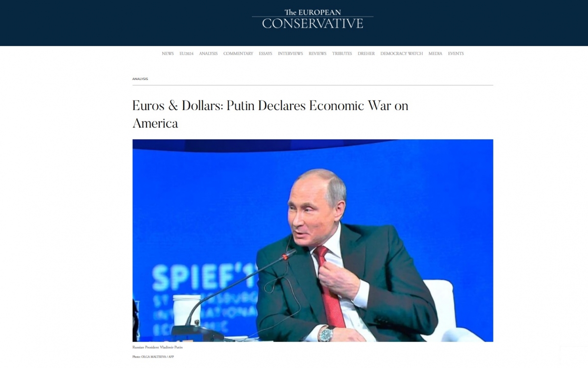 The European Conservative: Путин объявил экономическую войну Вашингтону