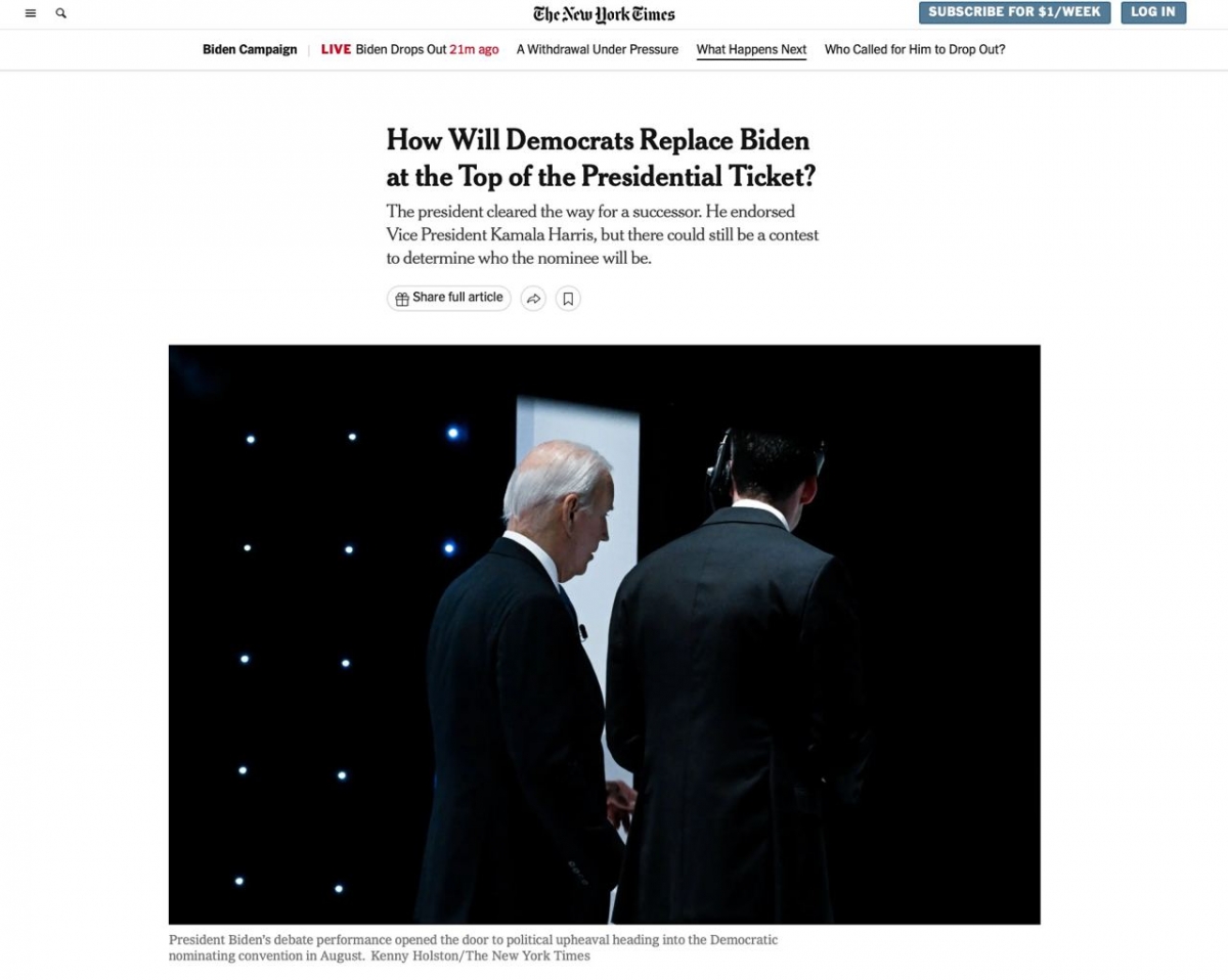 NYT: Камала Харрис может не стать кандидатом в президенты США