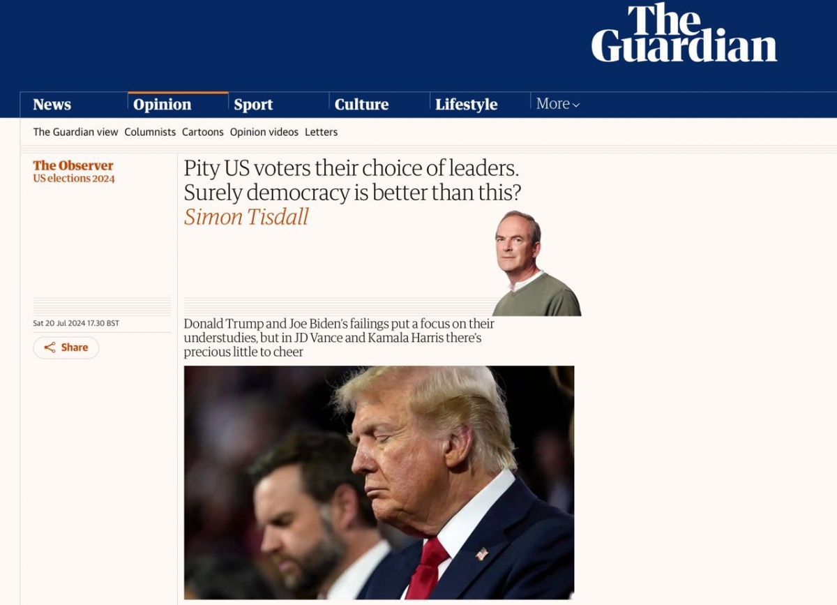 The Guardian: в президентской гонке США остались жулик, чудак, чирлидерша и шарлатан